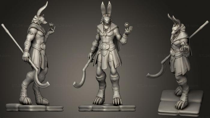 Статуэтки герои, монстры и демоны (Анубис121, STKM_0615) 3D модель для ЧПУ станка